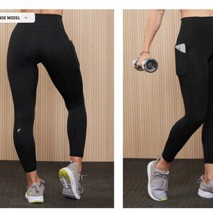 Fabletics Oasis PureLuxe High-Waisted Legging, Black, Size L